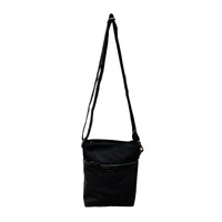 FIB Byron Cotton Canvas Sling Bag Shoulder Travel - Black