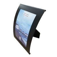 Curve Picture Photo Frame Curved Aluminium Portrait 10cm x 15cm (4"x6")  - Black