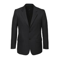 Mens 2 Button Classic Plain Suit Jacket Bamboo Blend Business Wedding  - Charcoal - 122