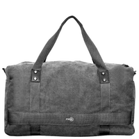 FIB 52cm Canvas Travel Duffle Bag Casual Duffel - Black