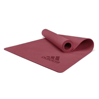 Adidas Premium Yoga Mat 5mm Exercise Training Floor Gym Fitness Pilates - Mystery Ruby