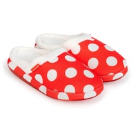 ARCHLINE Orthotic Slippers Slip On Scuffs Pain Relief Moccasins - Red Polka Dot - EUR 38 (Womens US 7)