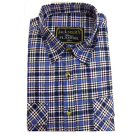 Mens FLANNELETTE SHIRT Check 100% COTTON Flannel Vintage Long Sleeve - 48 (Full Placket) - 4XL