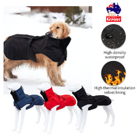 Pet Dog Raincoat Poncho Jacket Windbreaker Waterproof Clothes with Harness Hole-L-Black