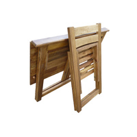 Hardwood Foldable Teen Desk Set (Acacia)