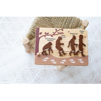 Human evolution puzzle and lacing set