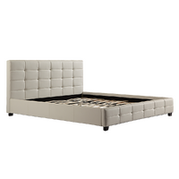 Arrow King PU Leather Deluxe Bed Frame White