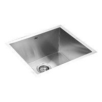 510x450mm Handmade Stainless Steel Undermount / Topmount Kitchen Laundry Sink with Waste