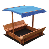 Kids Wooden Toy Sandpit with Canopy