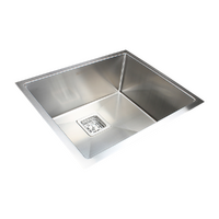 550x455mm Handmade 1.5mm Stainless Steel Undermount / Topmount Kitchen Sink with Square Waste