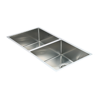 865x440mm Handmade Stainless Steel Undermount / Topmount Kitchen Sink with Waste