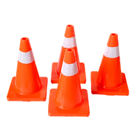 4pcs 45cm Road Traffic Cones Reflective Overlap Parking Emergency Safety Cone