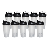 10x 700ml GYM Protein Supplement Drink Blender Mixer Shaker Shake Ball Bottle