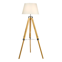 Modern Floor Lamp Wood Tripod Home Bedroom Reading Light 145cm