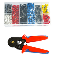 1200Pcs Bootlace Ferrule Crimper kit 0.25-10mm2 Cord End Ratchet Crimping Tool