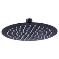 200mm Shower Head Round 304SS Electroplated Matte Black Finish