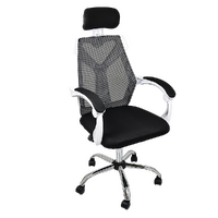 Office Chair Gaming Computer Chairs Mesh Back Foam Seat - White