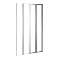 4 Fold Chrome Folding Bath Shower Screen Door Panel 1000 x 1400mm