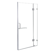 100 x 200cm Wall to Wall Frameless Shower Screen 10mm Glass By Della Francesca