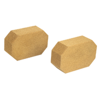 Natural Cork Octagon Yoga Blocks Brick Exercise 2 pcs Set Eco Non-Slip