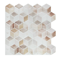 Tiles 3D Peel and Stick Wall Tile Shell Mosaic 10 Sheets