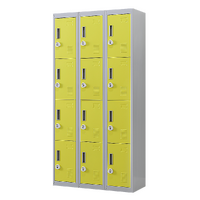 12-Door Locker for Office Gym Shed School Home Storage - 3-Digit Combination Lock