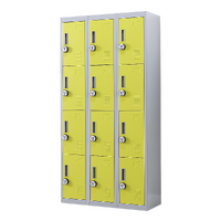 12-Door Locker for Office Gym Shed School Home Storage - 4-Digit Combination Lock