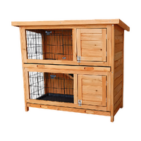 Large Rabbit Hutch with BASE Chicken Coop 2 Storey Guinea Pig Pet Cage House