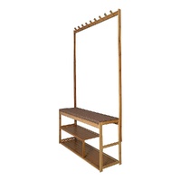 100cm Hallway Bench Coat Rack Stand Multifunctional Hall Shelf Entryway