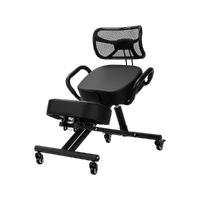 Ergonomic Kneeling Posture Chair with Backrest Adjustable Height and Casters