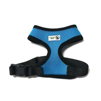 Pet Harness Soft Air Mesh Padded Adjustable - Moondidley Pets Large Light Blue