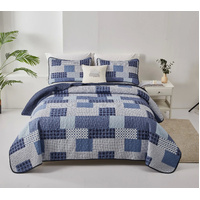 Zesty Quilted bedspread and pillowcovers set: Energize Your Bedroom Decor - Queen size