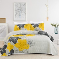 Delicate Quilted Coverlet and Pillowcases Set: Soft Touch for a Restful Night - Queen size