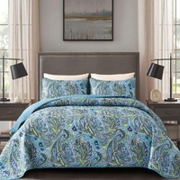 Richly Textured Quilted Coverlet and Pillowcases Set: Embrace the Comfort - Queen size