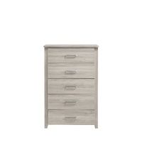 5 Chest Of Drawers Tallboy In White Oak