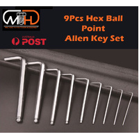 9pcs LONG Arm Allen Keys Set Metric Ball End Driver Hex Allan Allen Kit