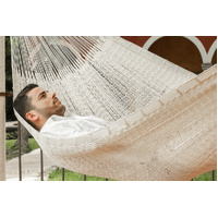 Outdoor undercover cotton Mayan Legacy hammock Family size Marble