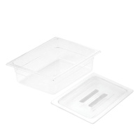 100mm Clear Gastronorm GN Pan 1/2 Food Tray Storage with Lid