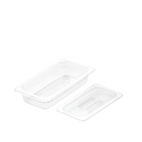 65mm Clear Gastronorm GN Pan 1/3 Food Tray Storage with Lid