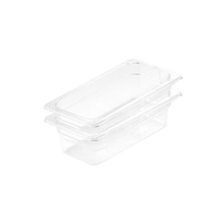 100mm Clear Gastronorm GN Pan 1/3 Food Tray Storage Bundle of 2