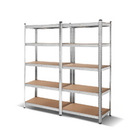 2x1.8M Garage Shelving Warehouse Rack Pallet Racking Storage Shelf Silver