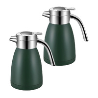 2X 1.8L Stainless Steel Kettle Insulated Vacuum Flask Water Coffee Jug Thermal Green