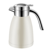 1.8L Stainless Steel Kettle Insulated Vacuum Flask Water Coffee Jug Thermal White