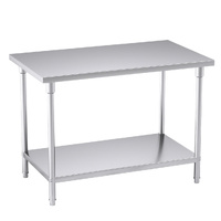 120*70*85cm Commercial Catering Kitchen Stainless Steel Prep Work Bench