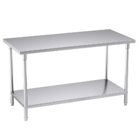 150*70*85cm Commercial Catering Kitchen Stainless Steel Prep Work Bench