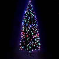 2.4m Christmas Tree Optic Fibre LED Xmas tree Multi Colour