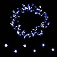 10M Christmas String Lights 100 LED Fairy Decor Cold White Snow