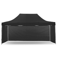 Gazebo Tent Marquee 3x4.5m PopUp Outdoor Wallaroo Black