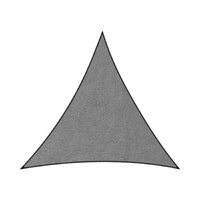 Wallaroo 280GSM Outdoor Sun Shade Sail Canopy Grey Triangle 3.6m x 3.6m x 3.6m