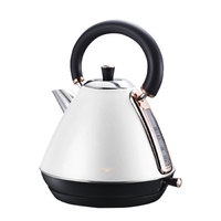 Pronti 1.7L Rose Trim Collection Kettle - White